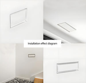 Grille de ventilation murale encastrée blanche pour système de climatisation, ventilation 4x10, en métal, montage mural, registre et grille - Product Image 2