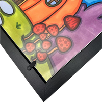 Cadre photo artistique pour enfants, boîte de rangement murale écologique pour peintures avec cadre en bois remplaçable