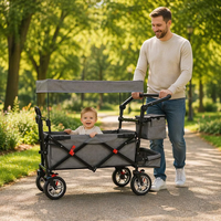 Chariot de camping pliable pour enfants, idéal pour le camping, les pique-niques et la randonnée, avec harnais de sécurité à 5 points, vente en gros