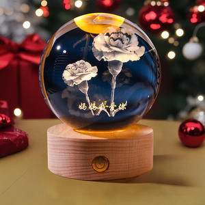 3D Art sfera di cristallo lampada luminosa sfera di cristallo decorazione sistema solare luci notturne prezioso regalo - Product Image 6