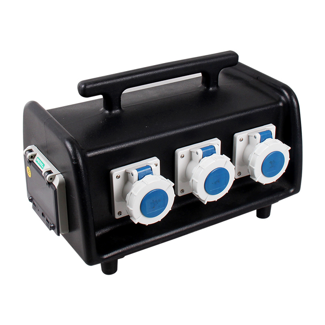 Saipwell PE Plastic Waterproof Stage Power Mobile Industrial Electric Portable Panel Type Power Distribution Box