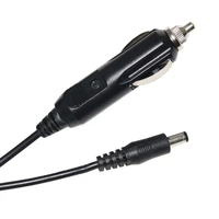 Kuncan KC-0010 12-24V Kabel Daya Colokan Pemantik Rokok Mobil DC 5.5*2.1mm/2.5mm untuk BMW X5 Fungsi Stereo Kartu SIM Hitam CE