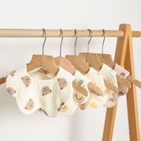 Bavoirs en mousseline pour bébé, 100% coton, pour nouveau-né, avec absorption d'eau et motif uni, pour la bave et la dentition des nouveau-nés