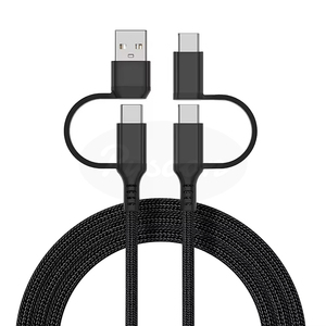 كابل متعدد الوظائف قابل للتخصيص 4 في 1 شحن سريع عالمي <span class=keywords><strong>USB</strong></span> من النوع C للطابعة والكمبيوتر باستخدام شعار مخصص - Product Image 1