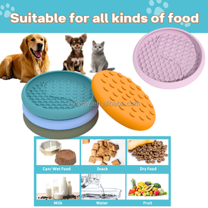 Food Grade Dog Lick Mat Plate Silicone Honeycomb <b>Cat</b> Slow <b>Feeder</b> Bowl with Two Sizes - Product Image 5