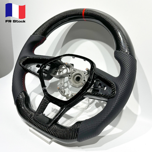 Volante de Coche de Fibra de Carbono Negra Perforada, Enviado desde Francia, Entrega en 3 Días, Compatible con Renault <span class=keywords><strong>Clio</strong></span> 5 - Product Image 2