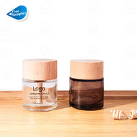 Offre Spéciale 50ml bouteille de parfum arôme Reed diffuseur bouteille en verre avec bouchon en bois pour voiture