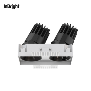 Plafonnier LED COB carré sans cadre, double tête, 2x8W, 2x18W, 2x25W, étanche IP65, <span class=keywords><strong>anti</strong></span>-éblouissement, pour hôtel et usage industriel - Product Image 2