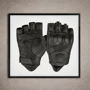 Gants de moto rétro d'été en cuir véritable, gants anti-choc pour hommes et femmes, équipement de course moto, fonction écran tactile - Product Image 3
