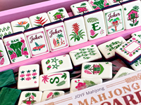 Gran Inventario de Juegos de Mahjong Tropicales de Lujo, 160 Fichas Acrílicas con Reverso Verde Marmoleado, Juego de Mahjong de Regalo al por Mayor