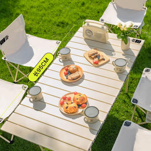 Juego de Mesa y Sillas Plegables para Exteriores Explorer, 95x55x50cm, Rectangular, Muebles Portátiles para Camping con Diseño Plegable - Product Image 3