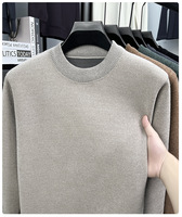 Hochwertiger Herren-Strickpullover mit Fleecefutter, Stehkragen und einfachem, warmem Strickdesign