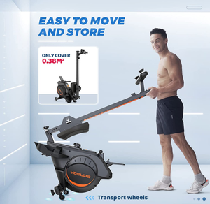 Rowing Machine Magnetic Rowing Machine 350 LB Weight Capacity - Foldable Rower For Home Use With LCD Monitor