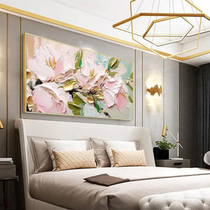 Pintura Decorativa, Flor Blanca Grande, Pintura al Óleo Abstracta Moderna, Pintada a Mano, Lienzo de 60x90cm con Marco para Sala de Estar - Product Image 6