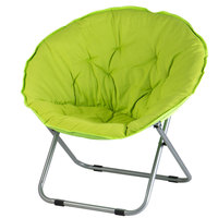 Chaise lune pliable, grande chaise soucoupe UFO avec cadre métallique pliable - Siège pliable en forme de plat moelleux pour la maison, le bureau, la chambre, le jardin