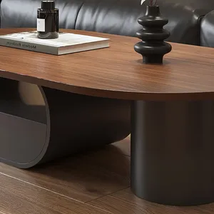 Tavolino da Caffè Moderno Scandinavo Minimalista con Vano Portaoggetti <span class=keywords><strong>per</strong></span> Soggiorno, Design a Profilo Basso, Tavolo in <span class=keywords><strong>Legno</strong></span> <span class=keywords><strong>Massello</strong></span> - Product Image 6