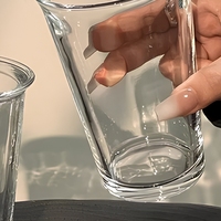 Tasse à thé au lait en verre transparent, ronde, pour usage domestique, pour boissons froides, latte