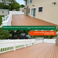 Plancher en bois composite en alliage d'aluminium, anti-corrosion, imperméable, antidérapant pour terrasse, cour, jardin, usage extérieur, Chine