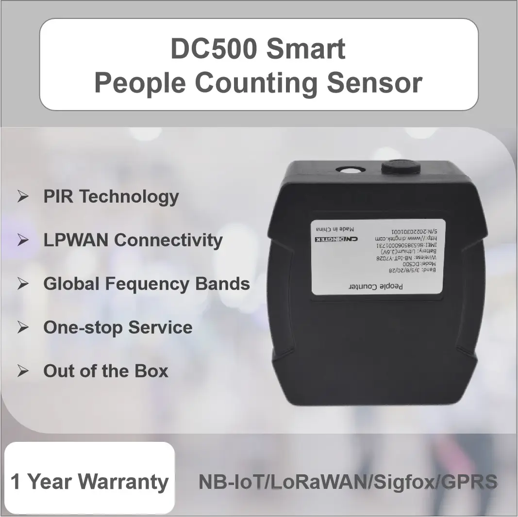 Capteur de compteur de personnes sans fil Loawan NB-IoT extérieur DC500