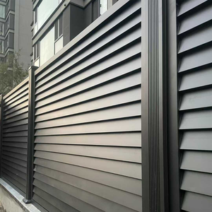 <span class=keywords><strong>Brise</strong></span>-<span class=keywords><strong>vue</strong></span> de sécurité en aluminium noir à lames, revêtement poudré, anti-UV, imperméable, durable, avec <span class=keywords><strong>vue</strong></span> claire et modélisation 3D - Product Image 4