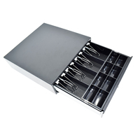 C330-48T POS Metal Tepsili Para Çekmecesi RJ11 12V POS Sistemi Uyumlu 4 Bölmeli Dayanıklı Toz Boyalı Para Kutusu