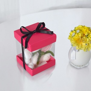 Hot bán Mini vuông trong suốt món quà hiển thị hộp rõ ràng nhỏ bánh hộp với Bowknot - Product Image 3