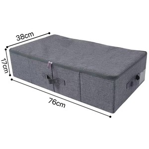 Conteneur de rangement pour couette pliable et peu encombrant de 60 L, en tissu Oxford anti-poussière, avec fermeture éclair pour vêtements - Product Image 4