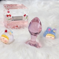 Estimulación vaginal y anal Cuentas de cristal de alta calidad Anal Butt Plug Glass Dildo Pene Juguetes sexuales para juguete anal Masculino