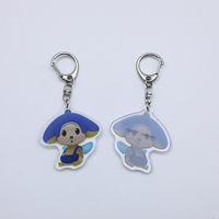 Porte-clés personnalisé en acrylique avec impression UV de personnages de dessins animés, porte-clés en acrylique personnalisé, porte-clés en acrylique par sublimation