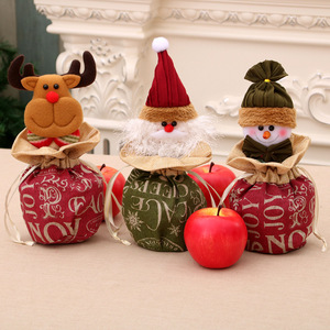 Nueva Bolsa de Regalo Navideña Grande para Niños, Bolsa de Lino con Cierre de Cordón, Bolsa para Dulces de Nochebuena, Bolsa de Regalo - Product Image 1
