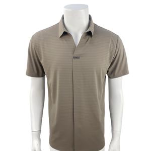 Patte décorative élégante UPF50 + revers Polo hommes été sans couture bord Anti-rides Polo t-shirt - Product Image 1