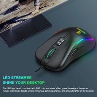 Jertech XP13 Étanche 40G Accélération 6400 3600 DPI 6D Filaire 7D 7-Couleur RGB Rétro-Éclairé Droit Main Optique Ergonomique Gaming Mouse