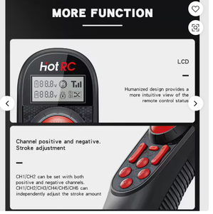Système radio HOTRC <span class=keywords><strong>DS</strong></span>-600 6CH 2,4 GHz, émetteur télécommande avec récepteur <span class=keywords><strong>DS</strong></span> 600 PWM 6 canaux pour bateau RC - Product Image 5