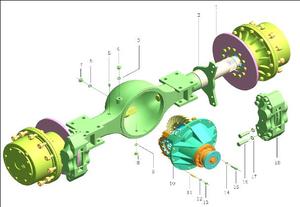 Factory Direct <strong>Sales</strong> High Quality <strong>Iron</strong> <strong>Drive</strong> Axle <strong>for</strong> ZL50G Wheel Loader Parts - Product Image 5