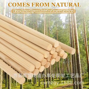 Varillas Redondas de Madera, Madera Maciza de Color Natural, Suministros para Manualidades y Modelado, 10 mm de Diámetro, 20 cm de Longitud - Product Image 4