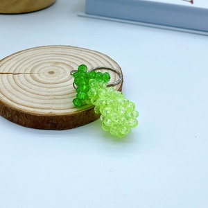 Wholesale Plastic Beads Eggplant Pendant Vegetable <b>Keyrings</b> Promotion Gift Acrylic Beads Handmade Pumpkin Charm Chili Keychains - Product Image 4