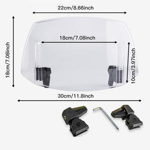 <span class=keywords><strong>Parabrezza</strong></span> Universale Modificato e Rialzato per Moto Adatto a Haojue Suzuki Yamaha Harley - Product Image 1