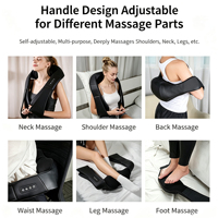 Shiatsu Nacken-Schulter-Massageschal mit 8 Knoten, Rotlicht-Wärmetherapie, Tiefengewebe-Massage, 3 Modi, 3 Stufen, Schmerzlinderung für Auto und Zuhause, OEM
