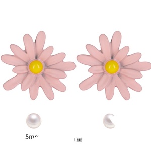 Pequeños pendientes de flores de sol pendientes de gancho de pendientes para niñas - Product Image 3
