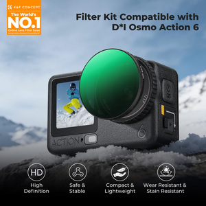 Kit de filtres K&F Concept 4 pièces ND8&PL+ND16&PL+ND32&PL+ND64&PL pour DJI Action 6, filtre polarisant à densité neutre hybride à clipser - Product Image 2