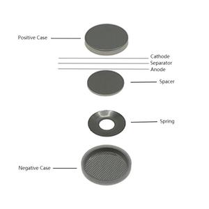 Hộp đựng pin cúc áo Cr2016 <span class=keywords><strong>Cr2025</strong></span> Cr2032 có lò xo và miếng đệm cho pin nút Lithium-ion, dùng cho nghiên cứu và phát triển - Product Image 2