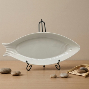 Assiette de service en mélamine en forme de sapin de Noël, écologique, blanche, incassable, <span class=keywords><strong>vaisselle</strong></span> pour hôtel, restauration, fête - Product Image 1