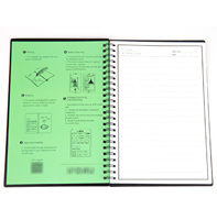 Ensemble de cahiers intelligents A5 personnalisés, étanches et réutilisables, numérisables pour une utilisation numérique avec stylo effaçable et lingette en microfibre