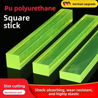 Barre carrée en polyuréthane vert transparent, type tendon de bœuf, bloc de caoutchouc PU, plaque solide, modèle E12318