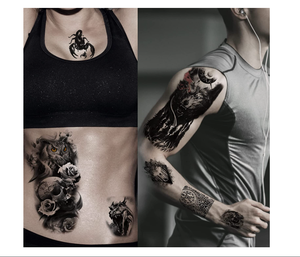 <span class=keywords><strong>Tatuaje</strong></span> temporal para hombres, mujeres, adultos, incluye tatuajes realistas 3D negros grandes, <span class=keywords><strong>tatuaje</strong></span> temporal de <span class=keywords><strong>media</strong></span> <span class=keywords><strong>manga</strong></span> - Product Image 6