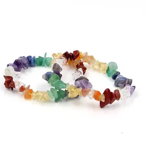 Niedriger Preis Großhandel Edelsteins chmuck Natur kristall Heils teine Quarz Amethyst Kies Armband