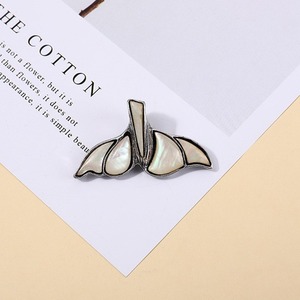 Natural Sea Shell Fishtail Broche Pingente Natural Branco Shell DIY Abalone Shell Oceano Série Brinco Colar Acessórios - Product Image 4