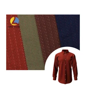 Wholesale Yarn Dyed Shirting Fabric Stock Stripe Fabrics For Clothing Wholesale Custom Low Price 100 Cotton Jacquard Fabric