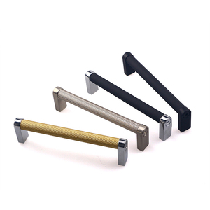 Tay Nắm Tủ Đồ Nội Thất Hai Màu Có Khía Lạ Mắt Tay Nắm Kéo Ngăn Kéo Tủ Chén Bằng Nhôm Và Núm - Product Image 5