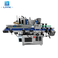 Machine d'étiquetage semi-automatique de bureau double face en acier inoxydable LTPK-150F pour bouteilles de plastique, d'eau, de lait et de cosmétiques